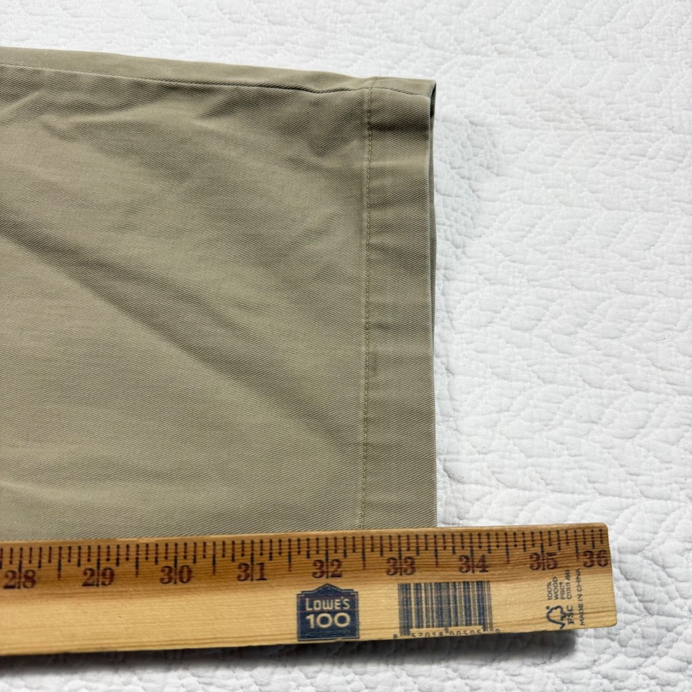 Vtg Polo Ralph Lauren Andrew Pant Mens Chinos 36x33 Pleated Cotton Khaki Tan EUC - Picture 7 of 11